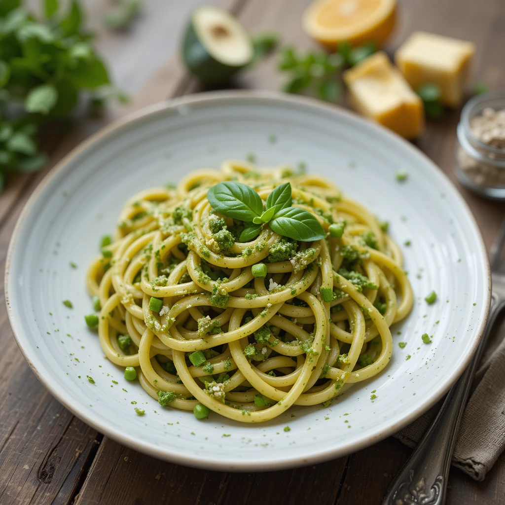 Trofie al Pesto Handmade pasta with fresh basil pesto Trofie al Pesto
Handmade pasta with fresh basil pesto