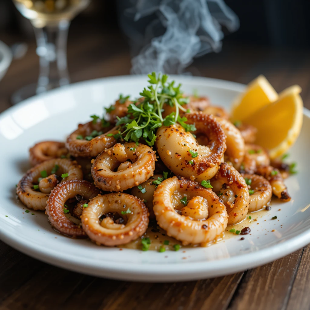 Grilled calamari or octopus