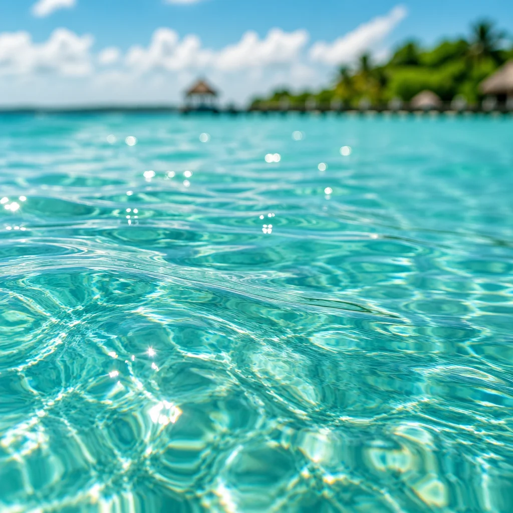 Scenic view of Bacalar's Lake of Seven Colours, perfect for budget travelers.